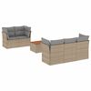 vidaXL Ensemble de canap&eacute; de jardin 6 pcs avec coussins en rotin synth&eacute;tique beige