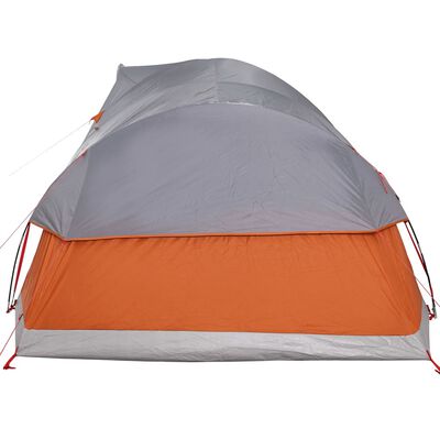 vidaXL Tente à dôme 11 personnes gris et orange imperméable