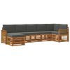 vidaXL Ensemble de canap&eacute;s d'ext&eacute;rieur 6 pc Naturel et Anthracite