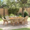 vidaXL Ensemble de salle &agrave; manger pour jardin 9 pcs Beige polyrotin