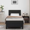 vidaXL Lit &agrave; ressorts avec matelas Noir 90 x 200 cm Simili cuir
