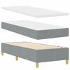 vidaXL Lit &agrave; ressorts avec matelas Gris clair 80 x 200 cm tissu
