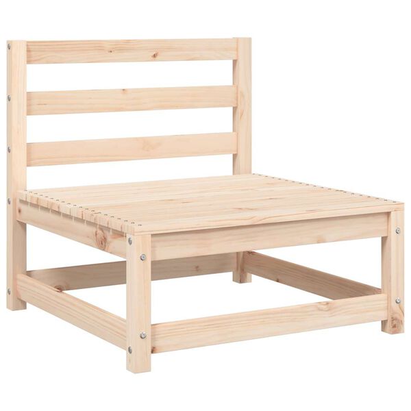 vidaXL Canapé de jardin sans accoudoirs et coussins bois massif de pin