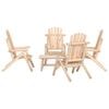 vidaXL Ensemble de salon de jardin 5 pcs bois massif d'&eacute;pic&eacute;a