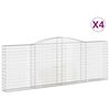 vidaXL Paniers &agrave; gabions arqu&eacute;s 4 pcs 400x30x140/160 cm Fer galvanis&eacute;