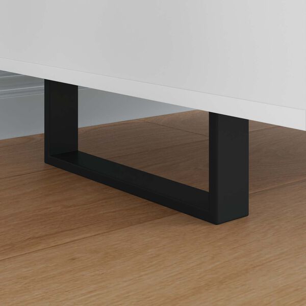 vidaXL Pieds de meuble 2 pcs Noir 28,1 x 4 x 10 mm Fer