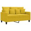 vidaXL Canap&eacute; &agrave; 2 places Jaune 120 cm Velours