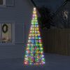 vidaXL Sapin de Noël à LED sur mât de drapeau 550 LED coloré 300 cm
