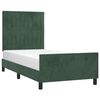 vidaXL Cadre de lit sans matelas vert fonc&eacute; 90x200 cm velours