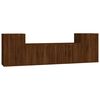 vidaXL Ensemble de meubles TV 4 pcs Ch&ecirc;ne marron Bois d'ing&eacute;nierie