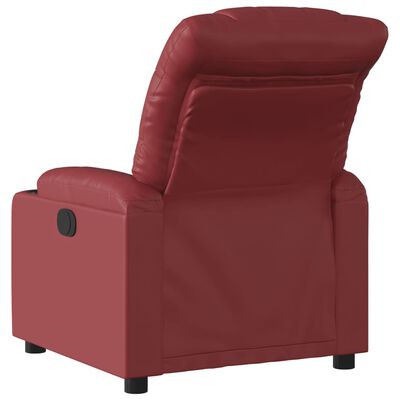 vidaXL Fauteuil inclinable électrique Rouge bordeaux Similicuir