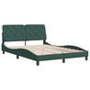 vidaXL Cadre de lit sans matelas vert fonc&eacute; 140x200 cm velours