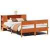 vidaXL Lit biblioth&egrave;que sans matelas cire marron 140x190 cm pin massif