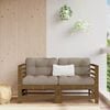 vidaXL Canap&eacute;s d'angle de jardin 2 pcs marron miel bois de pin solide