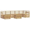 vidaXL Ensemble de canap&eacute;s d'ext&eacute;rieur 8 pc Blanc Bois d'Acacia Massif