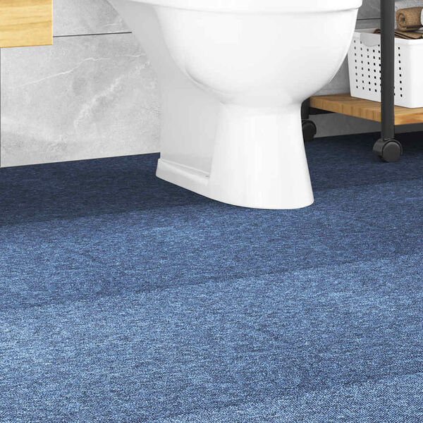 vidaXL Dalles de tapis de sol 20 pcs 5 m&sup2; 50x50 cm Bleu