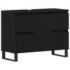vidaXL Cabinet de salle de bain avec tiroir Ch&ecirc;ne noir 80 x 33 x 60 cm