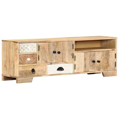 vidaXL Meuble TV 120x30x40 cm Bois massif de manguier