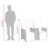 vidaXL Canapé de jardin inclinable 2 places avec Table en résine tressée grise