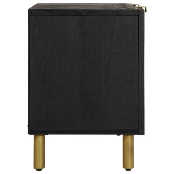 vidaXL Meuble TV noir 105x33x46 cm bois d'ing&eacute;nierie