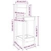 vidaXL Chaises de bar lot de 2 40x41,5x112 cm bois de pin solide
