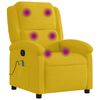 vidaXL Fauteuil de massage inclinable jaune velours