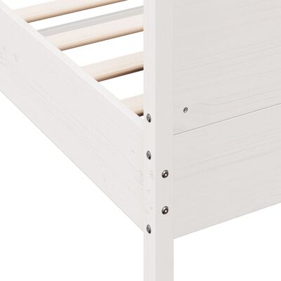 vidaXL Cadre de lit sans matelas blanc 120x200 cm bois de pin massif