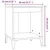 vidaXL Table de chevet Blanc brillant 40x35x50 cm