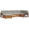 vidaXL Ensemble de canap&eacute;s d'ext&eacute;rieur 6 pc Gris Naturel et Clair