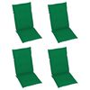 vidaXL Chaises inclinables de jardin et coussins lot de 4 Teck solide