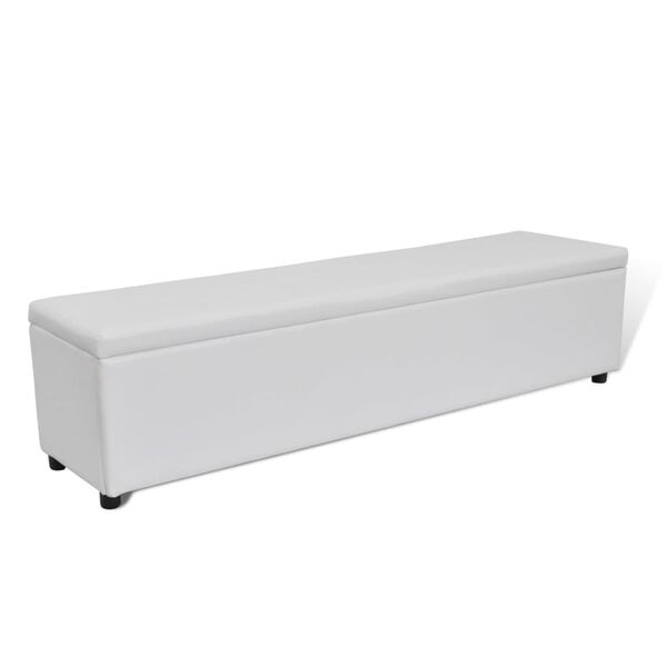 vidaXL Banc de rangement Blanc 168x44x44 cm