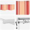 vidaXL Auvent R&eacute;tractable Jaune et Orange 400 &times; 300 cm tissu