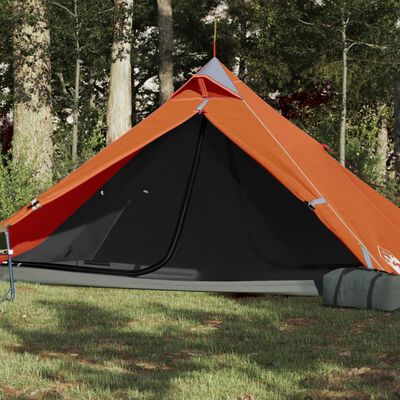 vidaXL Tente de camping tipi 1 personne orange imperméable
