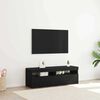 vidaXL Meuble TV Ch&ecirc;ne noir 120 x 35 x 40 cm Bois d'ing&eacute;nierie