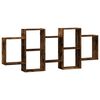 vidaXL &Eacute;tag&egrave;re murale ch&ecirc;ne fum&eacute; 159x18x65 cm bois d'ing&eacute;nierie