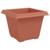 vidaXL Pot de Fleurs Carr&eacute; 24 pcs Rouge brique 28,5 x 28,5 x 22 cm