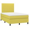 vidaXL Sommier &agrave; lattes de lit et matelas et LED Vert 120x200 cm Tissu