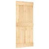 vidaXL Porte coulissante NARVIK Naturel et noir 90 x 210 cm (213,5 cm)
