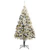 vidaXL Sapin de No&euml;l artificiel Blanc 180 cm PVC, Acier et Plastique