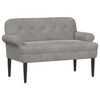 vidaXL Canap&eacute; love seat avec capitonnage en boutons Gris clair
