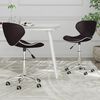 vidaXL Chaises à manger pivotantes lot de 2 marron similicuir