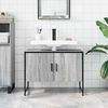 vidaXL Armoire lavabo de salle de bain sonoma gris bois d'ing&eacute;nierie