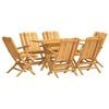 vidaXL Ensemble &agrave; manger de jardin 7 pcs Bois de teck solide