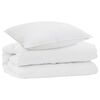 vidaXL Ensemble de Duvet avec oreiller 2 pi&egrave;ces Blanc Microfibre