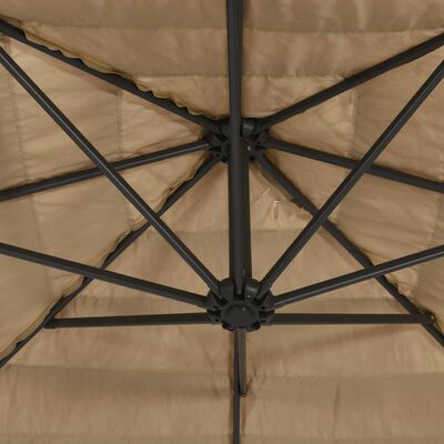 vidaXL Parasol de jardin avec mât en acier marron 246x246x230 cm