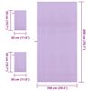 vidaXL Set de serviettes de sport 3 pcs Violet Polyester et Polyamide