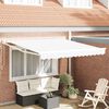 vidaXL Auvent R&eacute;tractable Blanc 350 x 250 cm tissu