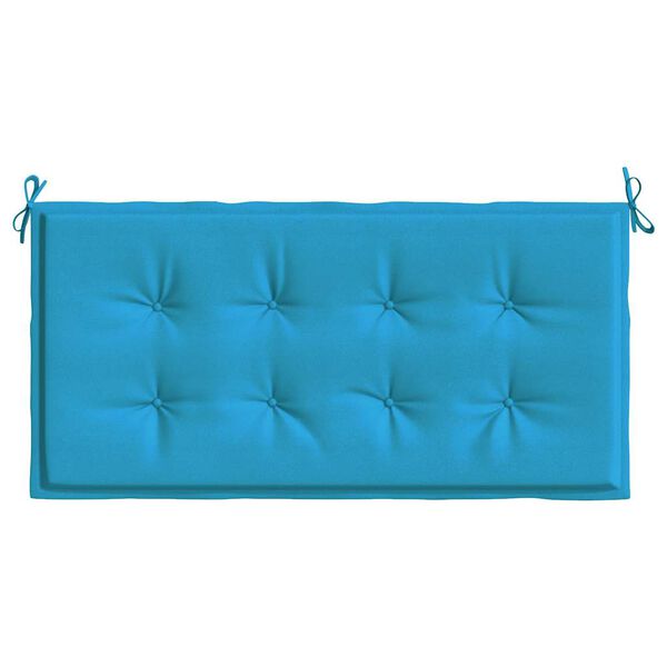 vidaXL Coussin de banc de jardin bleu 120x50x3 cm tissu oxford