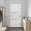 vidaXL Porte Frontale Anthracite PVC