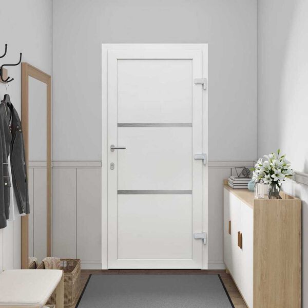 vidaXL Porte Frontale Anthracite PVC